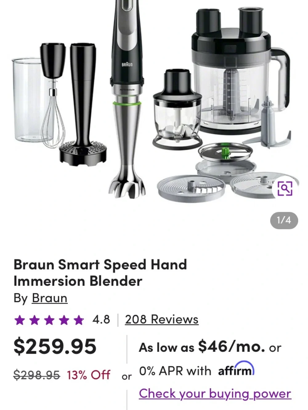 Food Processor Accessory Set with Clear and Gray Components